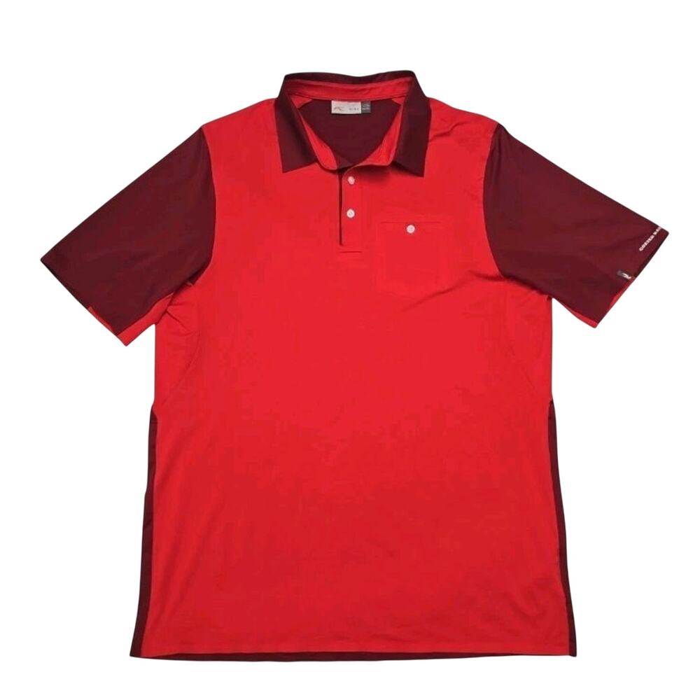 KJUS Superload Golf Polo Shirt Mens 2XL 56 Gozzer Ranch Country Club Red Maroon